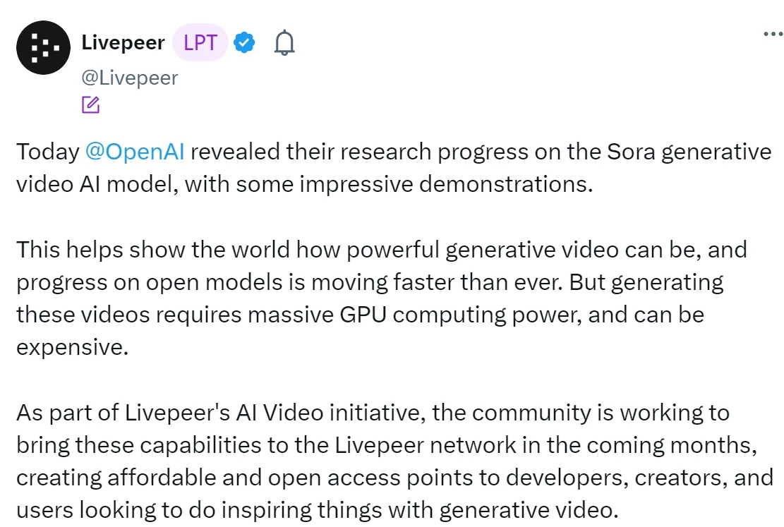 OpenAI 新模型 Sora 再掀 AI 熱潮,速覽 14 個「AI 概念代幣」 OpenAI 新模型 Sora 再掀 AI 熱潮,速覽 14 個「AI 概念代幣」