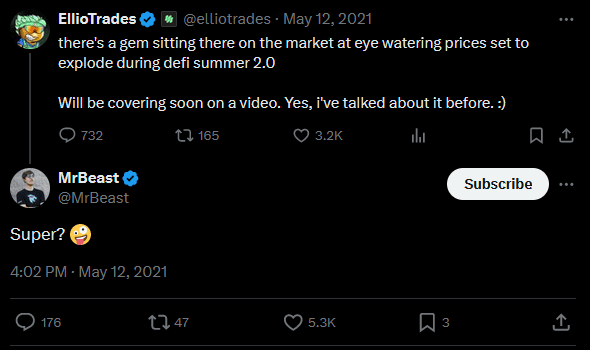 链上调查 MrBeast:「全球第一网红」如何靠推广代币谋利 2 千万美元? 链上调查 MrBeast:「全球第一网红」如何靠推广代币谋利 2 千万美元?