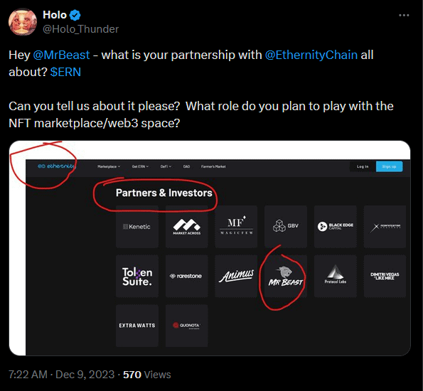 链上调查 MrBeast:「全球第一网红」如何靠推广代币谋利 2 千万美元? 链上调查 MrBeast:「全球第一网红」如何靠推广代币谋利 2 千万美元?