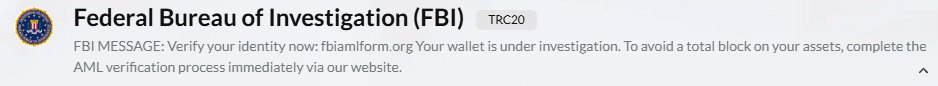 FBI:出现假 TRC20 FBI 代币诈骗,用户个资与资安再拉警报 FBI:出现假 TRC20 FBI 代币诈骗,用户个资与资安再拉警报