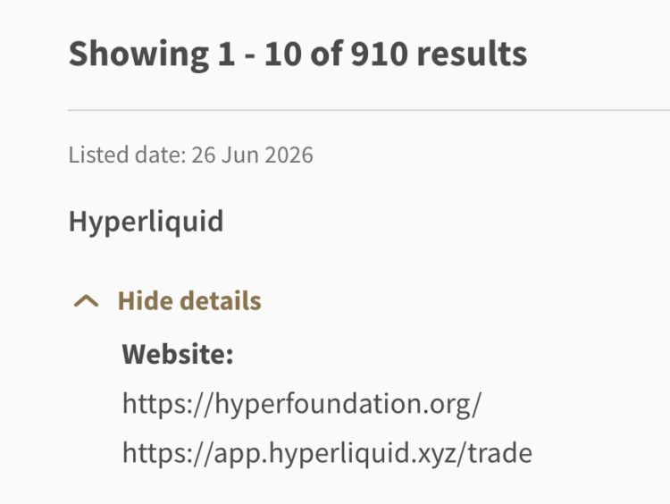遭新加坡当局列入「警示名单」！Hyperliquid 回应：未曾宣称合规