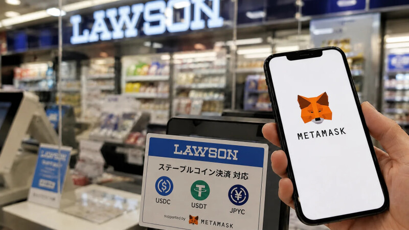 稳定币走进日本超商！LAWSON 支援小狐狸钱包，USDC 、 USDT 都能付款