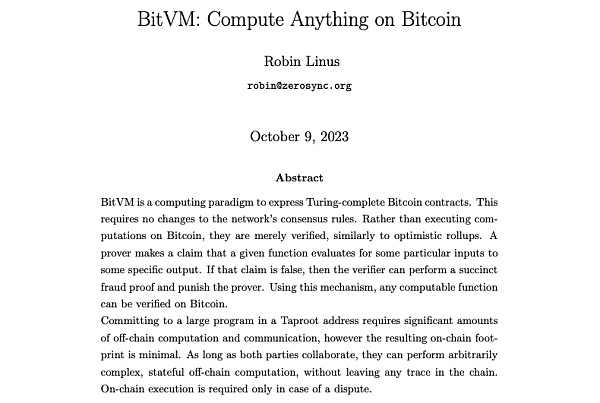 BitVM:开启比特币的智能合约时代 BitVM:开启比特币的智能合约时代