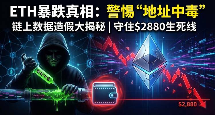 ETH暴跌原因揭秘:3000刀防线失守!幕后黑手竟是“地址中毒”引发数据造假? ETH暴跌原因揭秘:3000刀防线失守!幕后黑手竟是“地址中毒”引发数据造假?