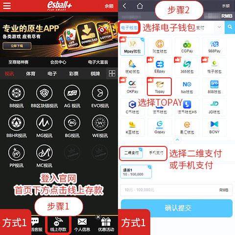 TOPAY移动端存款指南 TOPAY移动端存款指南