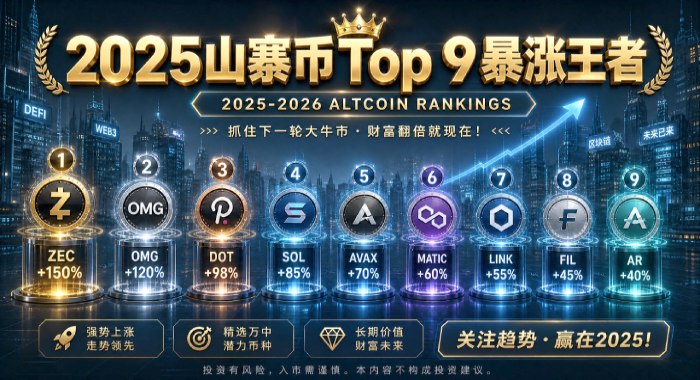 【2026更新】2025年最热山寨币排行Top9:ZEC、OMG、DOT暴涨在即,现在入手赚翻天! 【2026更新】2025年最热山寨币排行Top9:ZEC、OMG、DOT暴涨在即,现在入手赚翻天!